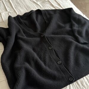 Jenni Kayne Midnight Black Ribbed Cardigan
